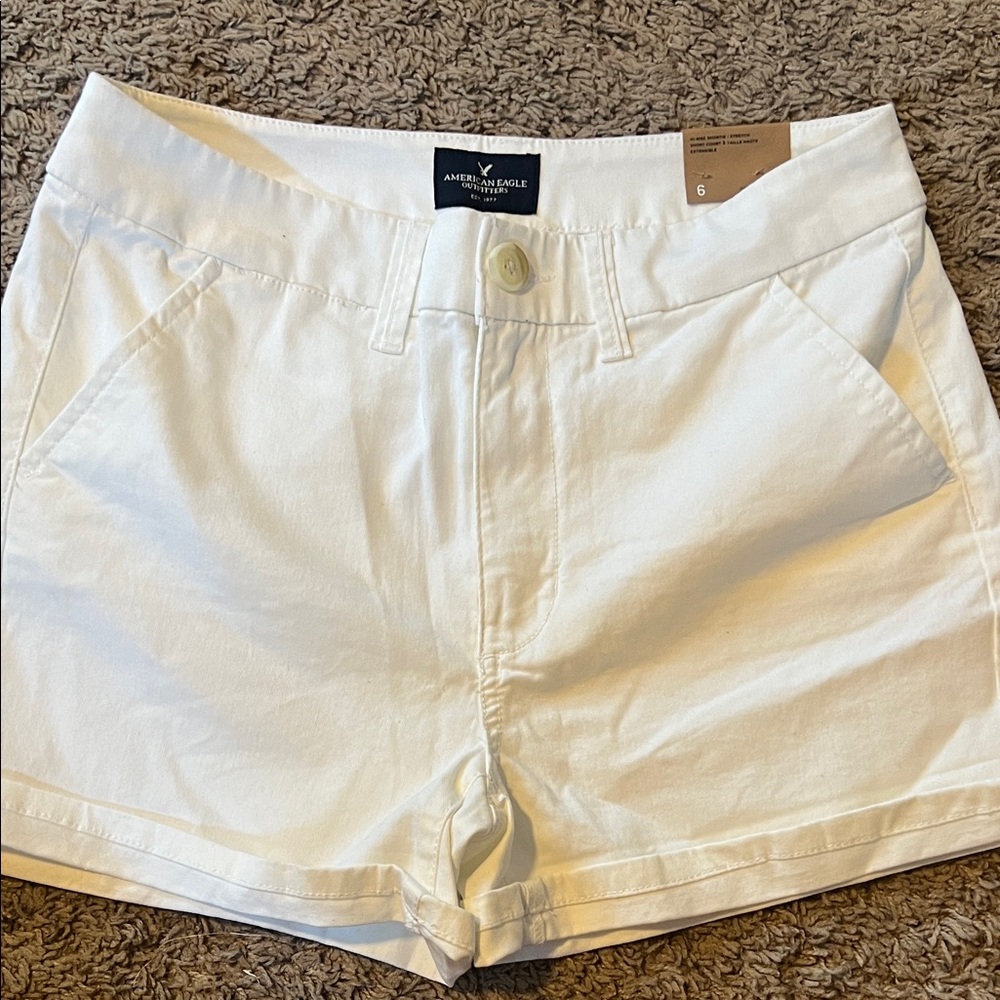 American Eagle Outfitters Women's white High Waist Shorts